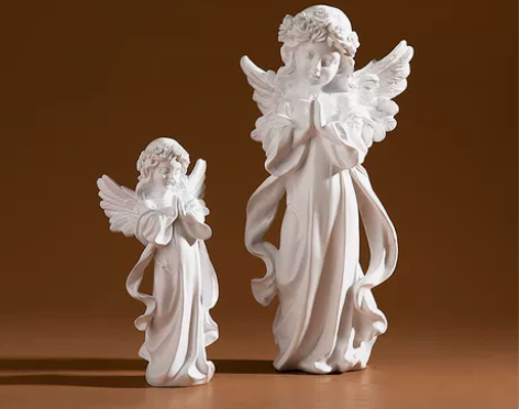 现代创意白色天使少女雕像摆件酒柜电视柜装饰...