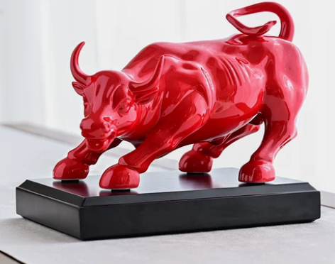 饰品装饰装饰2022中国红陶瓷牛家居摆件礼...