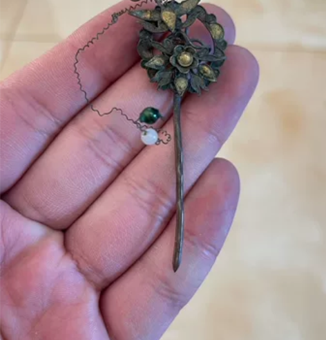 清代步摇鎏金件，品如图，蕾丝工艺好 感兴趣...