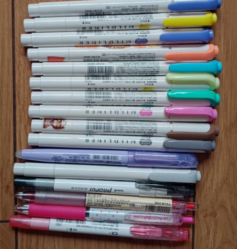 百乐 斑马中性笔荧光笔低价出售 都是满墨的...