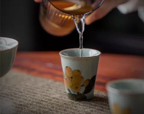 开片冰釉杯， 茶馆撤店低价处理 4支一组全...