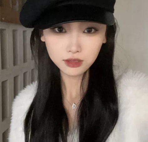 帽子女复古名媛鸭舌帽拼色日系皮檐羊毛八角帽...