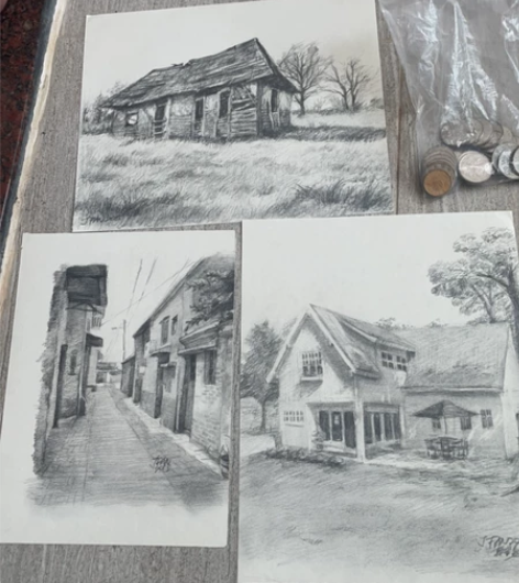 风景写生,素描作品。200/张。 感兴趣的...