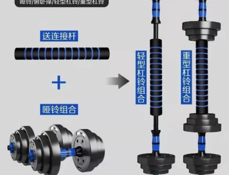 急出一批全新包胶哑铃杠铃男士健身器材家用一...