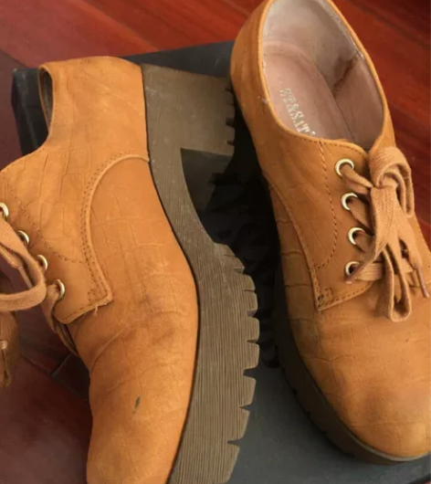 Saturday星期六松糕皮鞋 厚底单鞋 ...