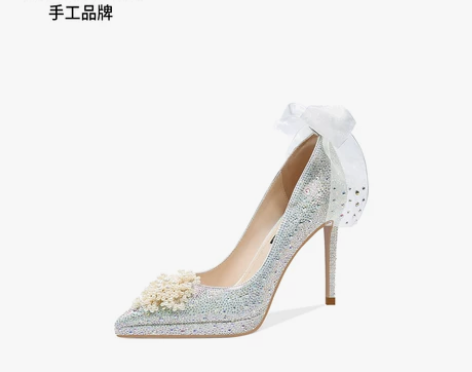 天堂鸟婚鞋 33码 33码 结婚穿了一次 ...