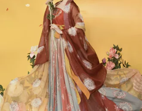 玉术原创汉服女霓裳诃子裙大袖衫唐制春夏刺绣...