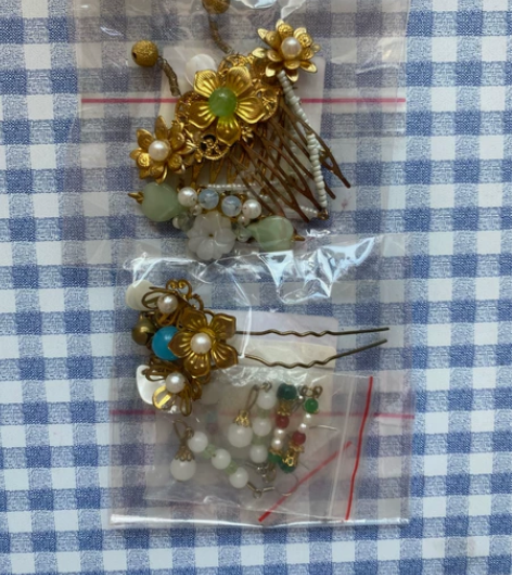 古风发钗，汉服发饰，也有耳饰，买来没带过，...