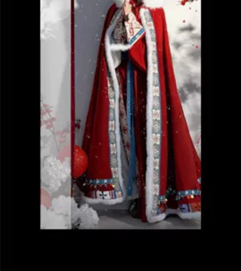 仙楚姬原创汉服女 【出塞】直裾魏晋斗篷秋冬...