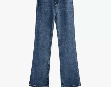 喇叭牛仔裤女高腰显瘦秋冬新款小个子紧身百搭...