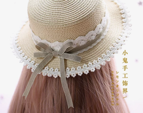 森系田园软妹lolita日常蕾丝花边蝴蝶结...