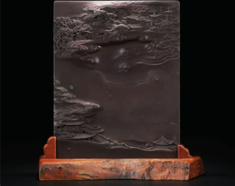端溪端砚梁满雄大师作品坑仔岩蓬莱仙境收藏送...