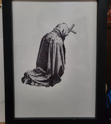 素描 暗黑 装饰画 纯手绘作品 工具:圆珠...