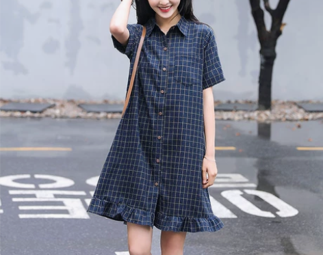 小清新裙子夏女春季a字s文艺范儿小清新，学...
