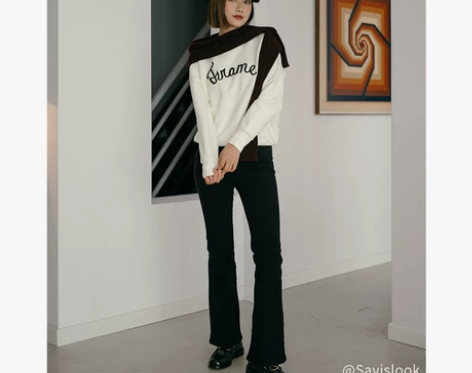 Savi同款FRAME 高腰喇叭牛仔裤JE...