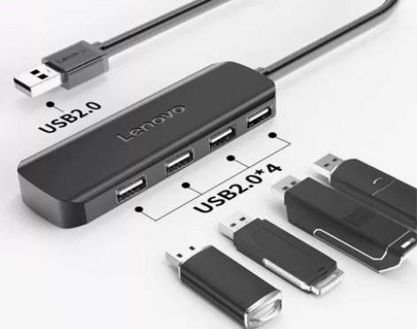 联想 USB分线器 高速4口HUB 多接口...