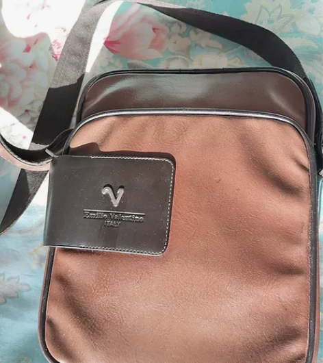 Emilio Valentino男士单肩包...