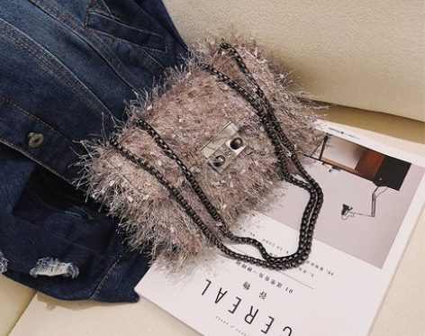 秋冬小包包女2018新款潮韩版百搭斜挎包链...