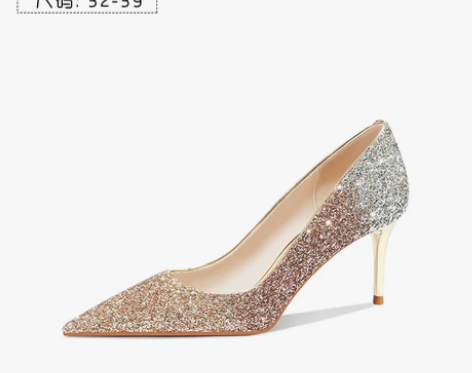 pjjuu水晶鞋 法式细跟高跟鞋女2020...