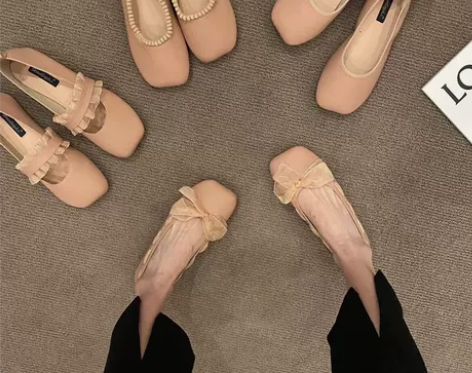 可爱大头娃娃鞋女粉嫩丑萌仙女风款温柔单鞋浅...