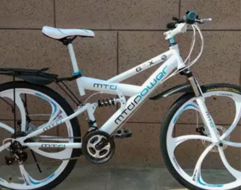 自行车男成人前后避震山地自行车带货架减震