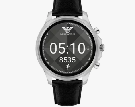 Armani 阿玛尼皮革带智能男表 触屏手...