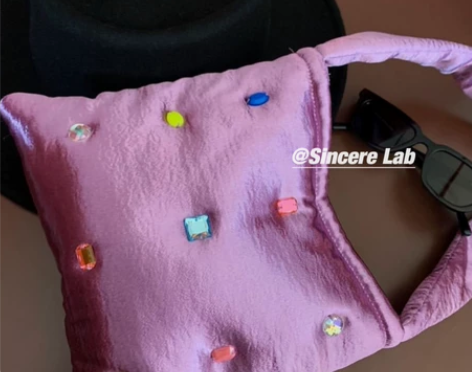 韩国ins小众设计钻石包包女痞幼同款手缝宝...