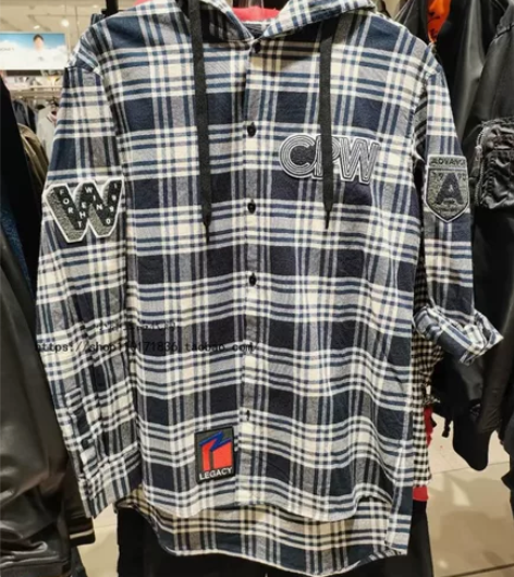 JackJones杰克琼斯冬季宽松格纹贴布...