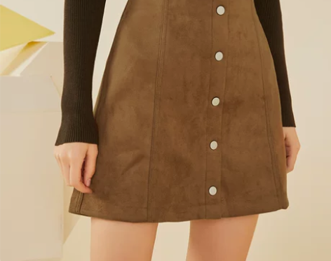 针织半身裙女装秋季韩版高腰休闲复古修身A字...