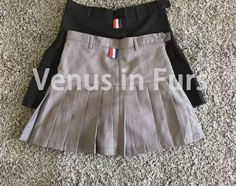 【包邮】防走光TB学院风 复古高腰百褶裙A...