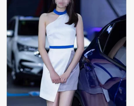 车模走秀2022夏包臀修身半露斜肩不规则酒...