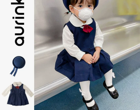 学院风女童秋装日系童装jk制服套装秋款女宝...
