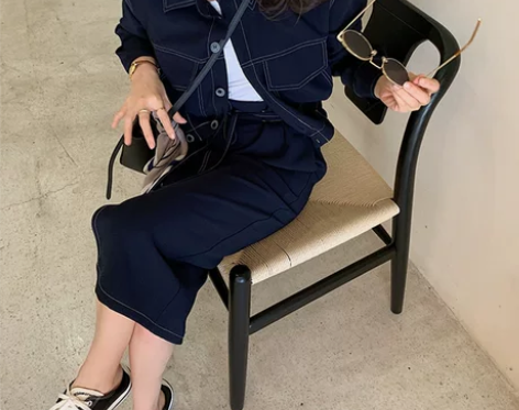 秋季港风时尚套装裙子女复古chic小个子休...