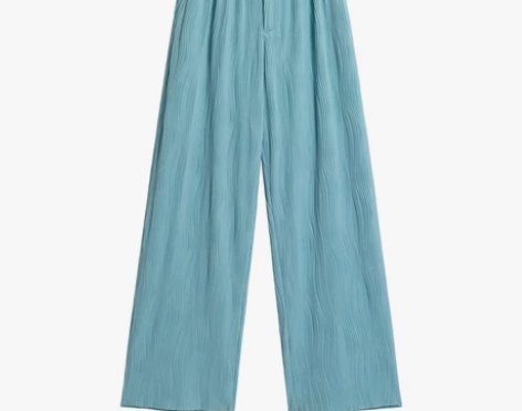 你好卡农 水波纹肌理休闲裤女夏2022新款...