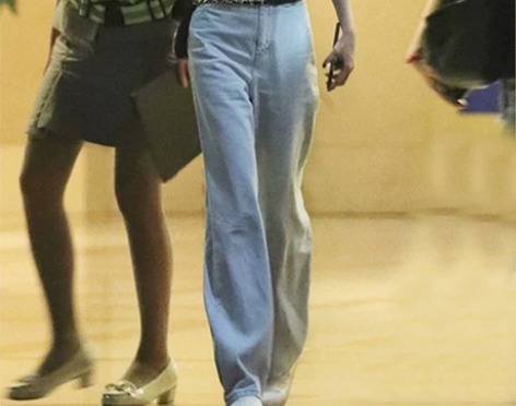 卡希琳阔腿牛仔裤女夏季宽松高腰显瘦小个子直...