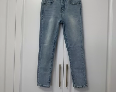 假两件 裤子 浅蓝色 铅笔裤 牛仔九分裤 ...