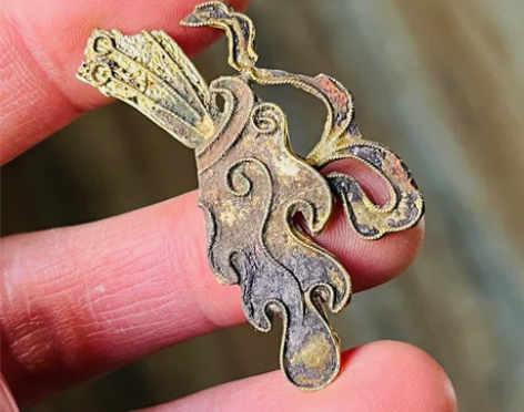 清代老银鎏金，金水十足，掐丝工艺，特价99...