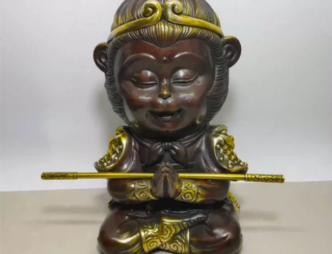 铜摆件，孙悟空 黄铜仿紫铜鎏金复古工艺 批...
