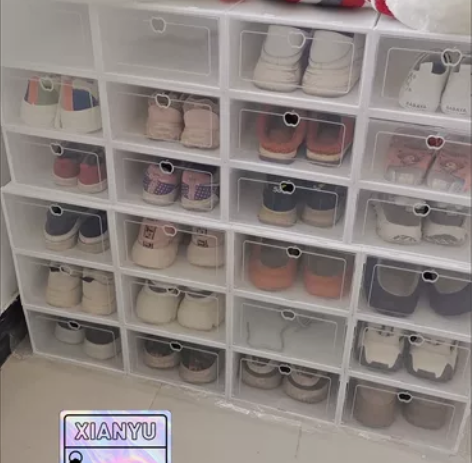 【全新包邮】 加厚透明鞋盒简约鞋柜收纳盒 ...