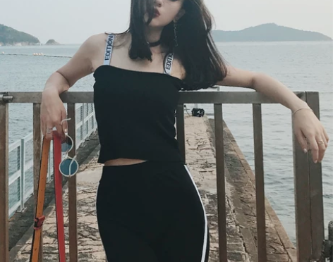 SHAKE LADY新款百搭字母吊带背心女...