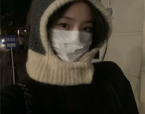 丁走走巴拉克拉法帽女秋冬季保暖围脖一体针织...