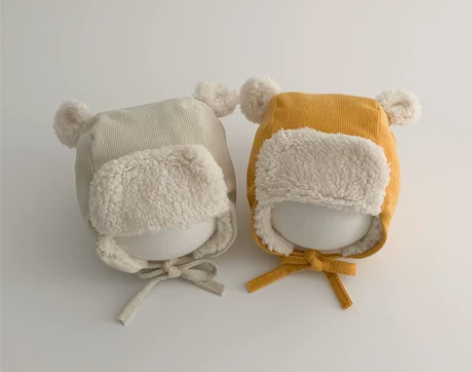 宝宝帽子冬天可爱超萌男童女童羊羔毛保暖婴儿...