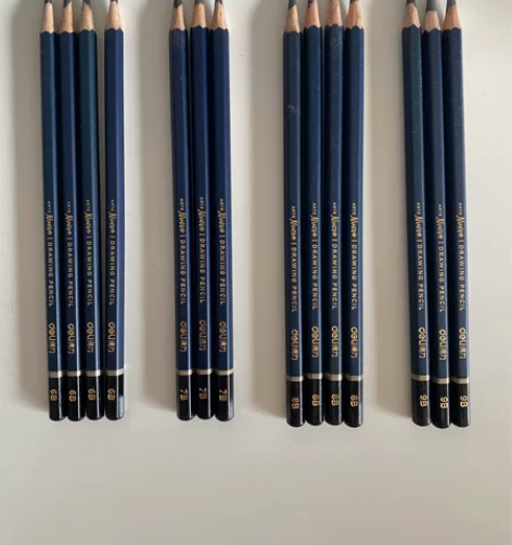 得力文具素描铅笔炭笔初学者速写6B7B8B...