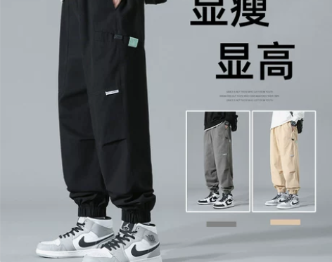 裤子工装 裤子工装裤日系男款秋冬季加绒加厚...