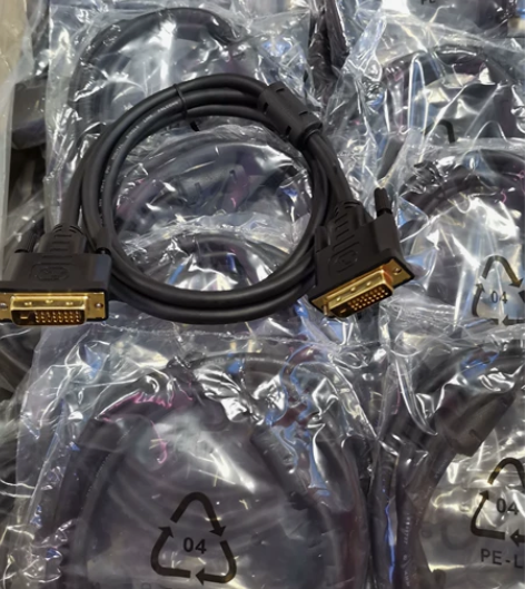 原装戴尔拆机DVI线1.5米24+1带大磁...