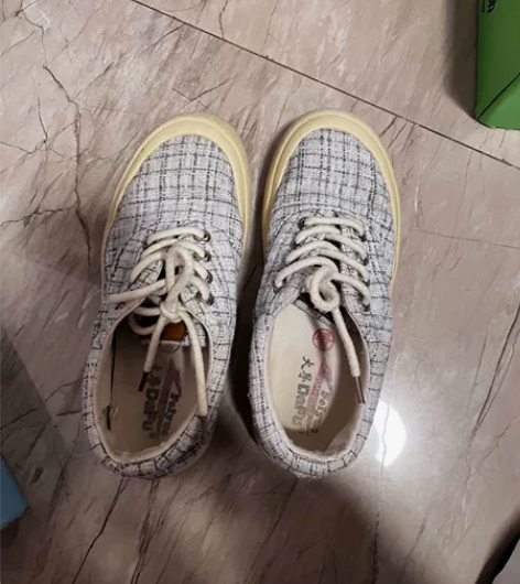 Feiyue/飞跃格纹帆布鞋女2022秋季...