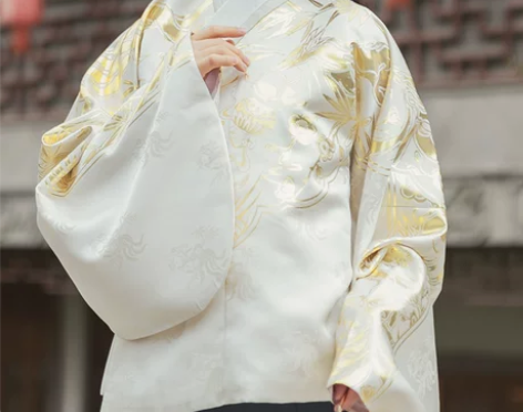 如梦霓裳原创明制汉服女袄裙交领织金短袄九尾...