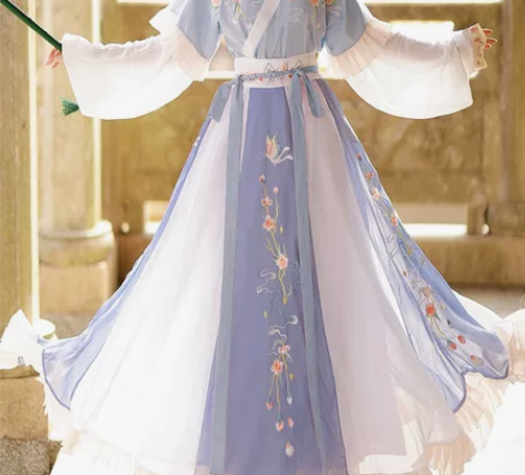 妃亦坊原创汉服女【蝶悦色】晋制半臂中国风交...