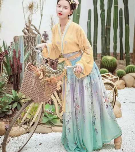 都城南庄汉服酌清欢齐腰齐腰小袖日常中国风原...