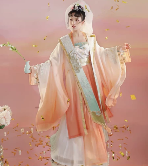 都城南庄汉服玉瑶仙霞帔宋大袖百迭裙吊带宋制...